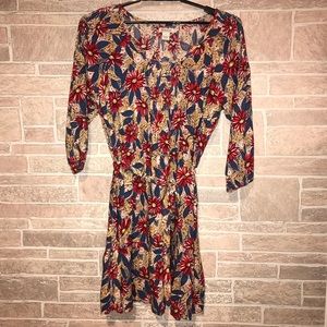 Lucky Brand Floral Print Rayon Dress Size XL
